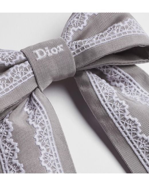 Dior White Large Twist Bow