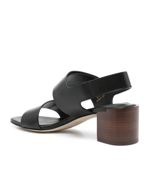 Tod's Black Block Heel Sandals