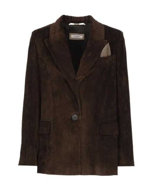 Peserico Black Corduroy Blazer
