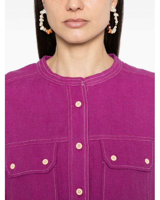 Isabel Marant Pink Tecoyo Silk Blouse
