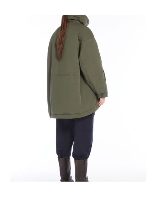 Weekend by Maxmara Green Ozieri High Neck Reversible Coat