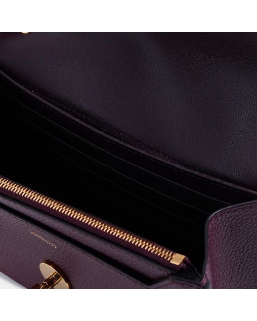 Mulberry Purple Small Solid Color Crossbody Bag