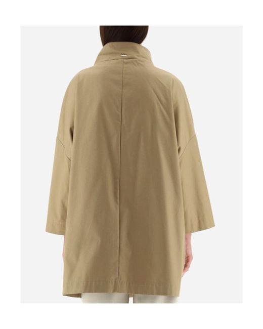 Herno Natural Scarf Detailed Trench Coat
