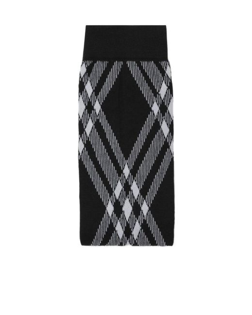 Burberry Black Equestrian Knight Motif Knit Tights