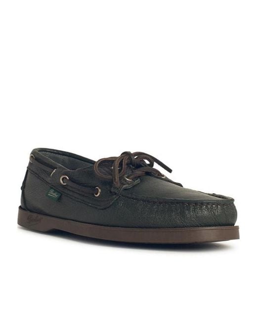 Paraboot Logo Patch Lace-Up Shoes in Black for Men | Lyst