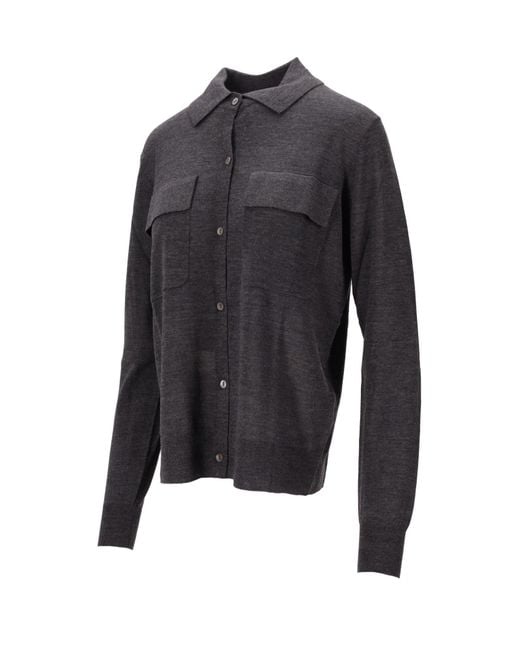 P.A.R.O.S.H. Gray Pocket Collared Cardigan