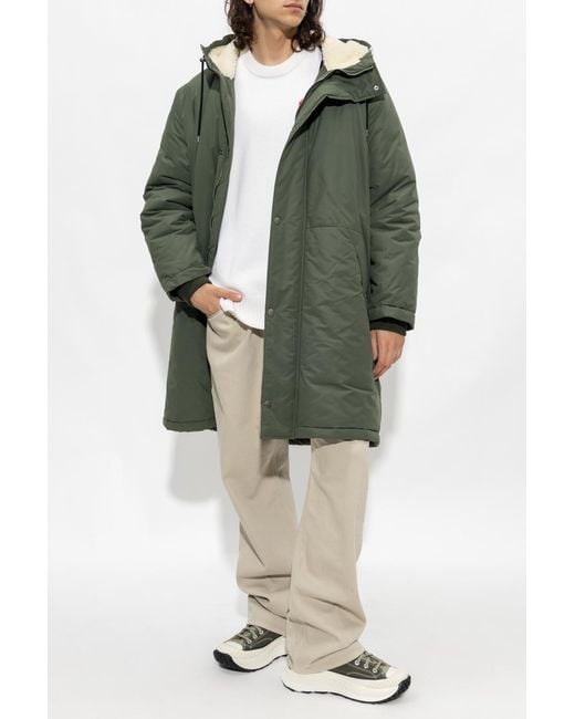 A.P.C. Green Wool-Blend Parka for men