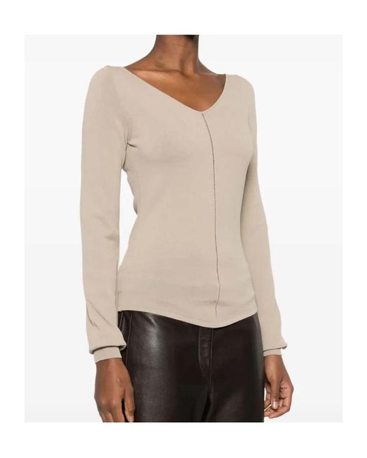 Lemaire Natural V-Neck Top