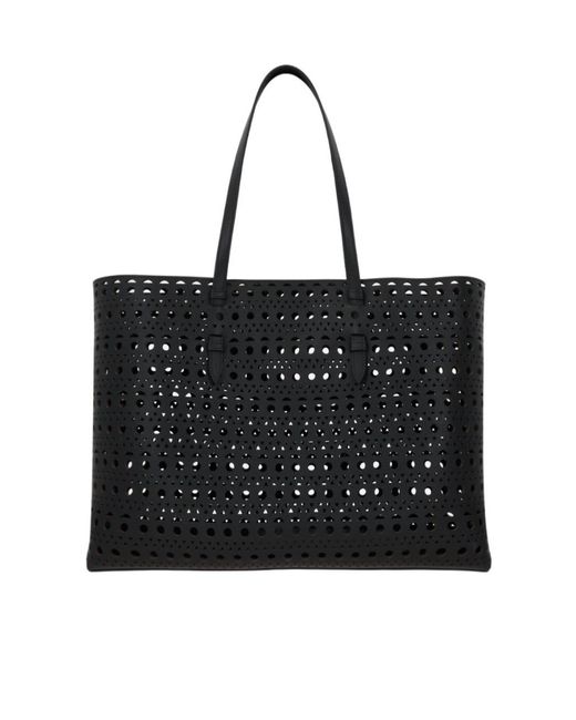 Alaïa Black Alaïa Mina 44 Openwork Tote Bag