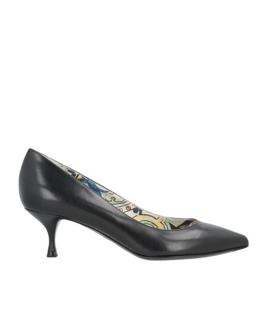 Dolce & Gabbana Black Pointed-Toe Leather High Heels