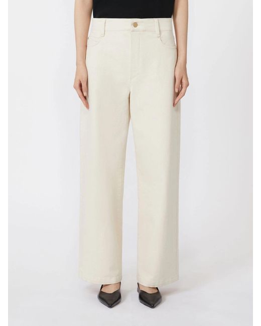 Max Mara White 'S Straight Leg Trousers