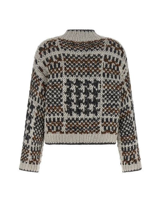 Brunello Cucinelli Black Sequin Embellished Mock Neck Sweater