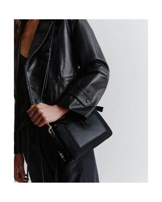 Marella Black Canvas Crossbody Bag