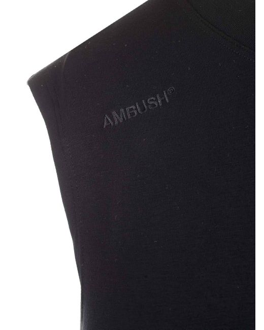 Ambush Black Cut-Out Heart Tank Top