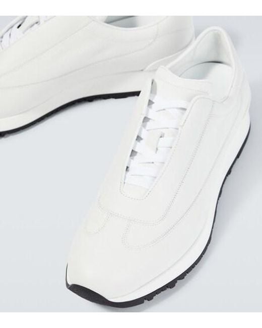 John Lobb White Foundry Ii Leather Low-Top Sneakers for men
