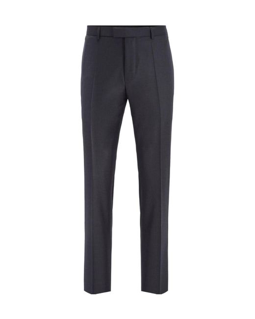 Boss Blue Simple Wool Pants for men