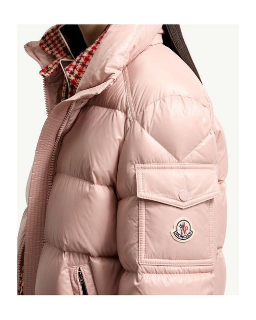 Moncler Pink Maire Hooded Short Down Jacket