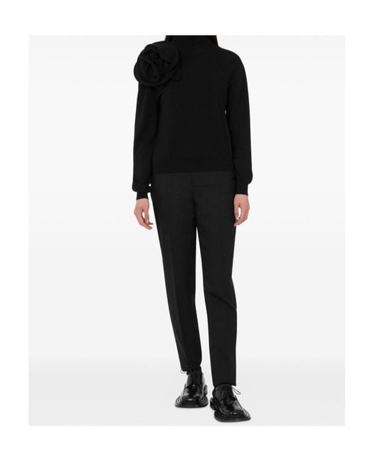 Moschino 3D Flower Jumper in Black | Lyst
