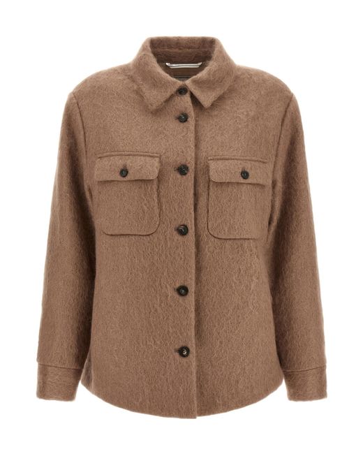 Peserico Brown Long-Sleeved Jacket