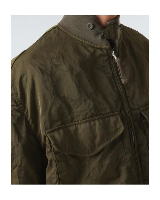 Comme des Garçons Green Zip-Up Bomber Jacket for men