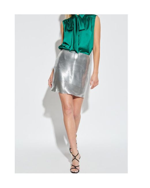 Versace Gray Sequinned Mini Skirt