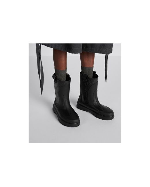Dior Black Homme Garden Rain Boots for men
