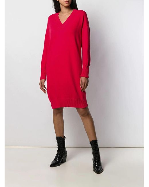 KENZO Red Logo Knitted Dress