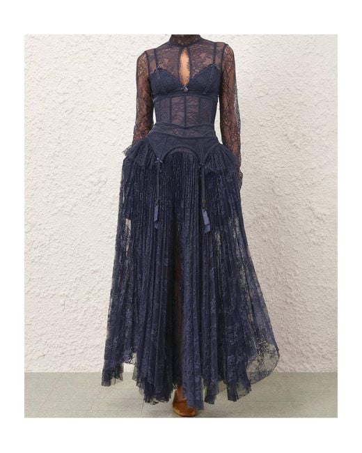 Zimmermann Blue Valiant Lingerie Gown