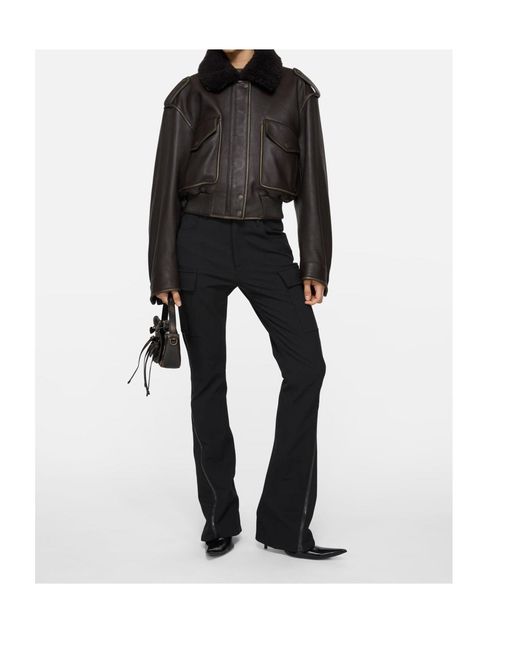 Acne Black Zipped-Pocket Trousers