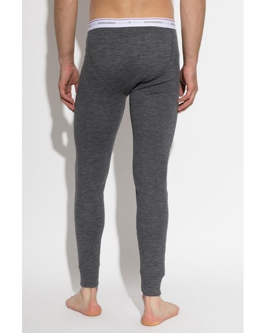 DSquared² Gray Full-Length Pajama Pants for men
