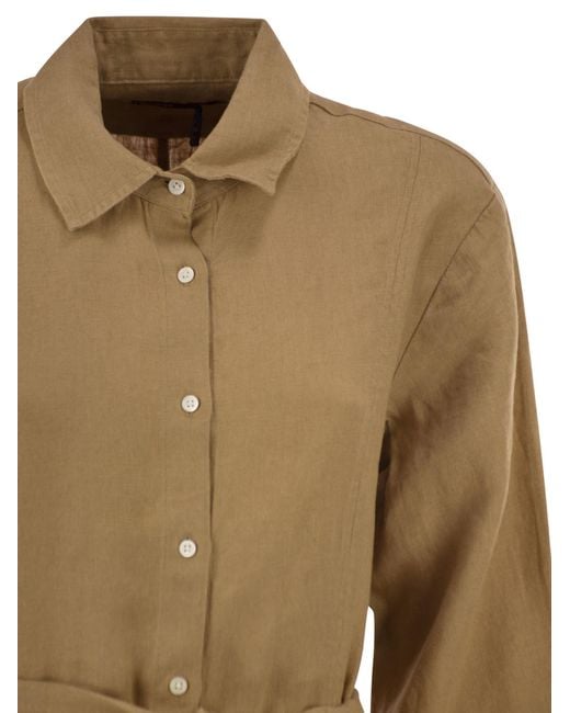 Polo Ralph Lauren Natural Belted Long Shirt Dress