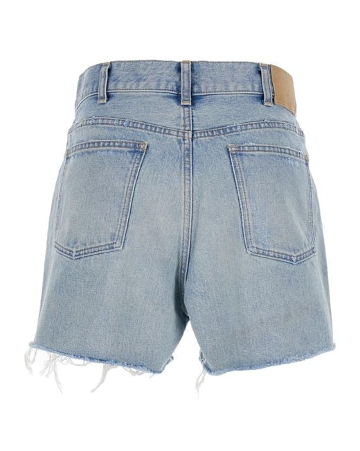 【CELINE・セリーヌ】 DENIM SHORTS kitty shorts in dark union wash denim - DARK UNION WASH | CELINE