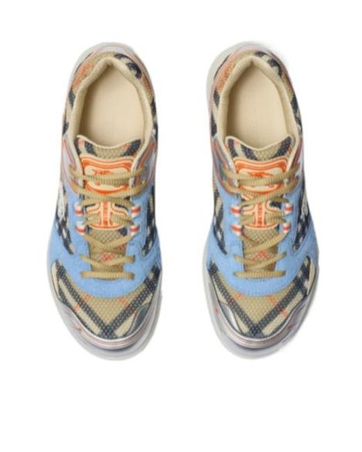 Burberry Blue Check Matrix Sport Sneakers for men