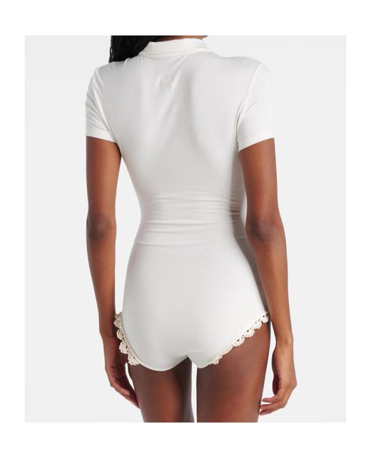 Magda Butrym White Short-Sleeved Jumpsuit