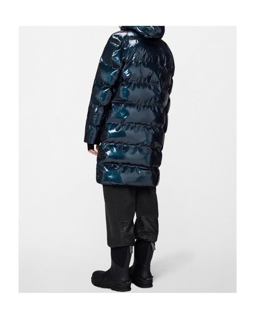 Rains Blue Long-Sleeved Cotton-Padded Jacket for men
