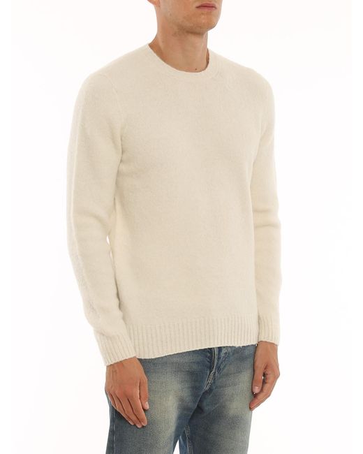 Drumohr Natural Crew Neck Knit Sweater for men