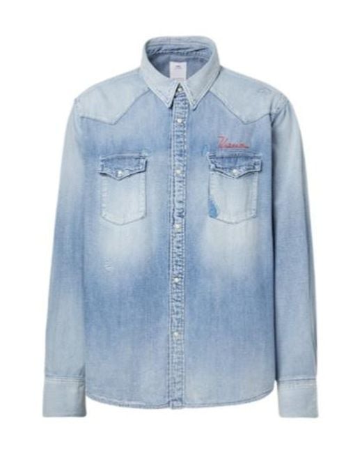 Visvim Blue Pure Cotton Denim Shirt for men
