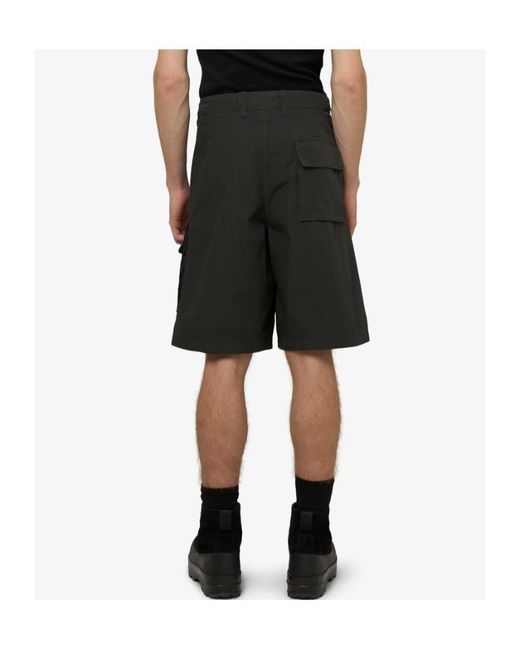 Stone Island Black Cargo Shorts for men