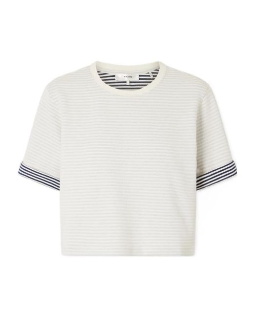 FRAME White Crew Neck T-Shirt