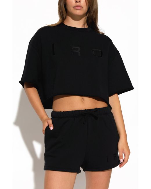 IRO Black Round-Neck Sweater