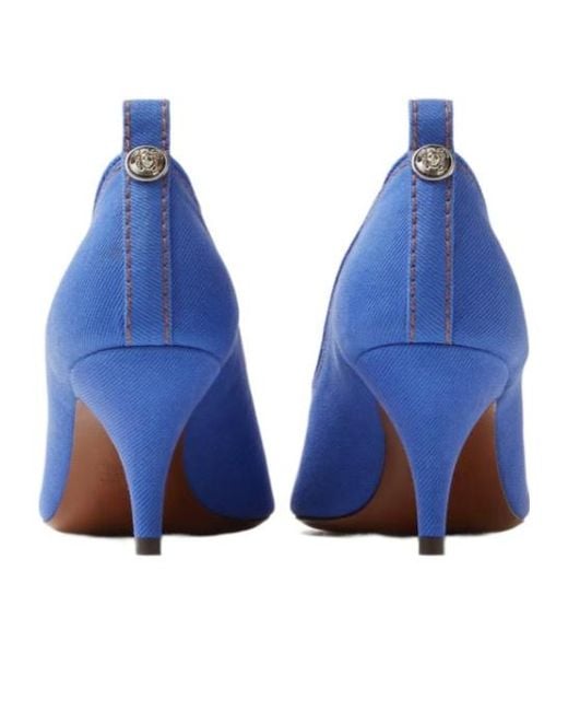Versace Blue Tina Denim Pointed Pumps