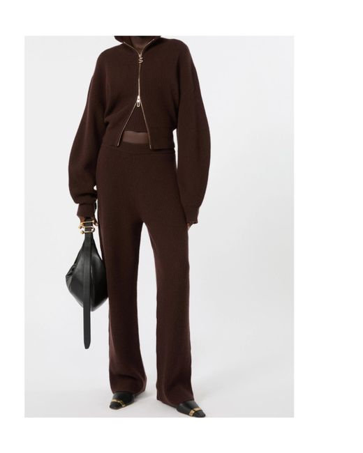 Sportmax Brown Elastic Waist Casual Pants