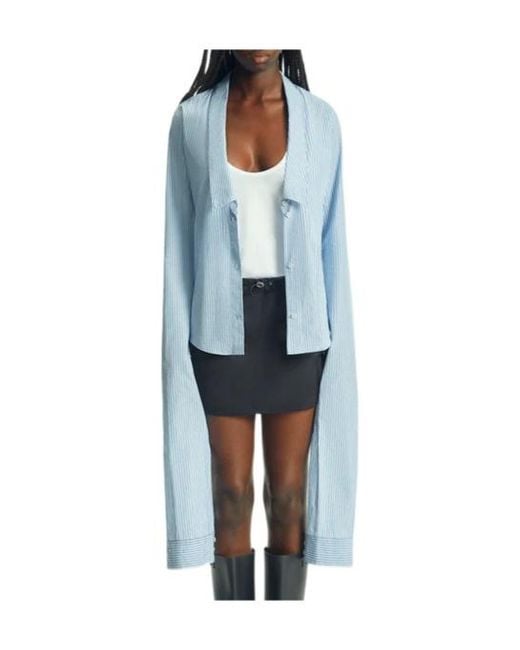 Coperni Blue Striped Poplin Shirt
