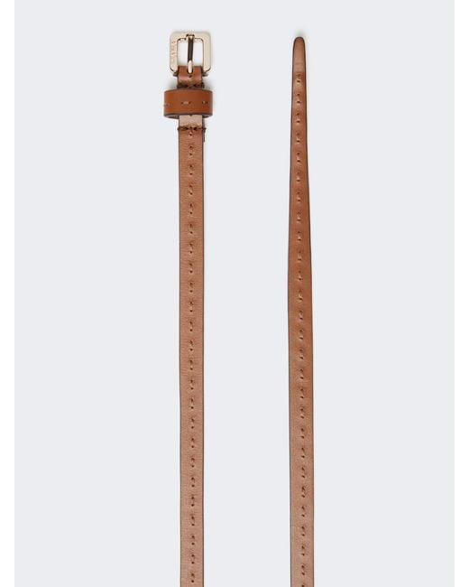 Max Mara White Stitch Detailed Belt