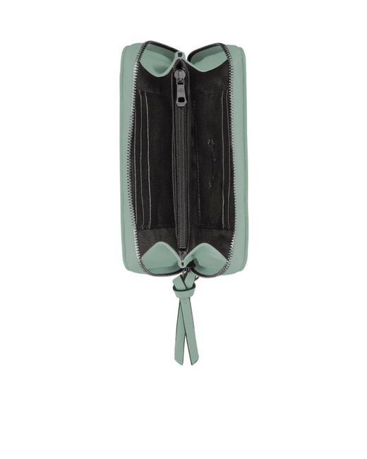 Longchamp Green Zipper Wallet