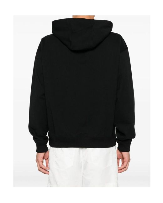 Versace Black Pattern-Printed Drawstring Hoodie for men