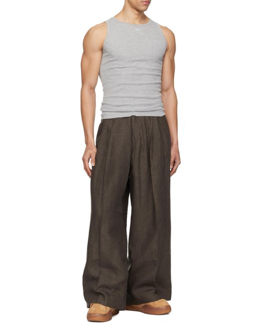 ERL Gray Crew Neck Vest for men