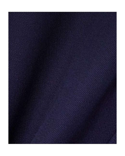 Polo Ralph Lauren Blue Wool Wide-Leg Trousers