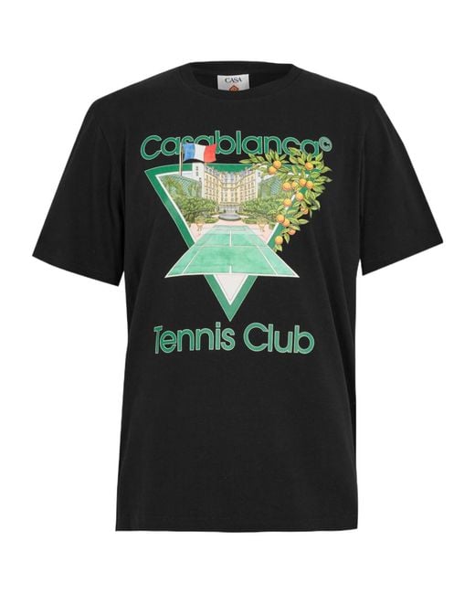 Casablanca Black Logo Crew Neck T-Shirt for men