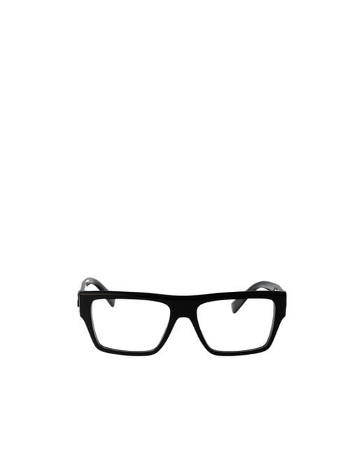 Dolce & Gabbana White Eyewear Square Frame Glasses for men